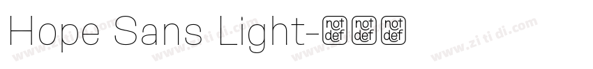 Hope Sans Light字体转换